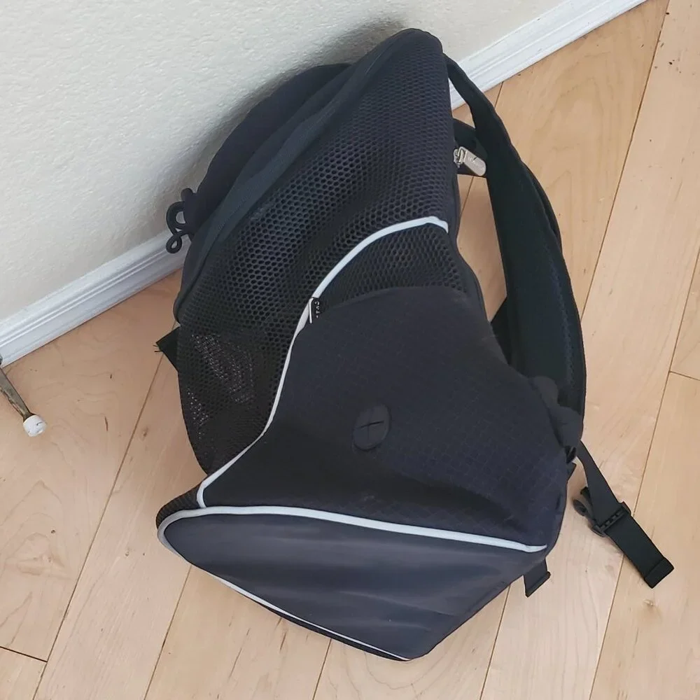 WOYYHO Pet Dog Carrier Backpack Side Storage Pockets Dog Backpack Carrier